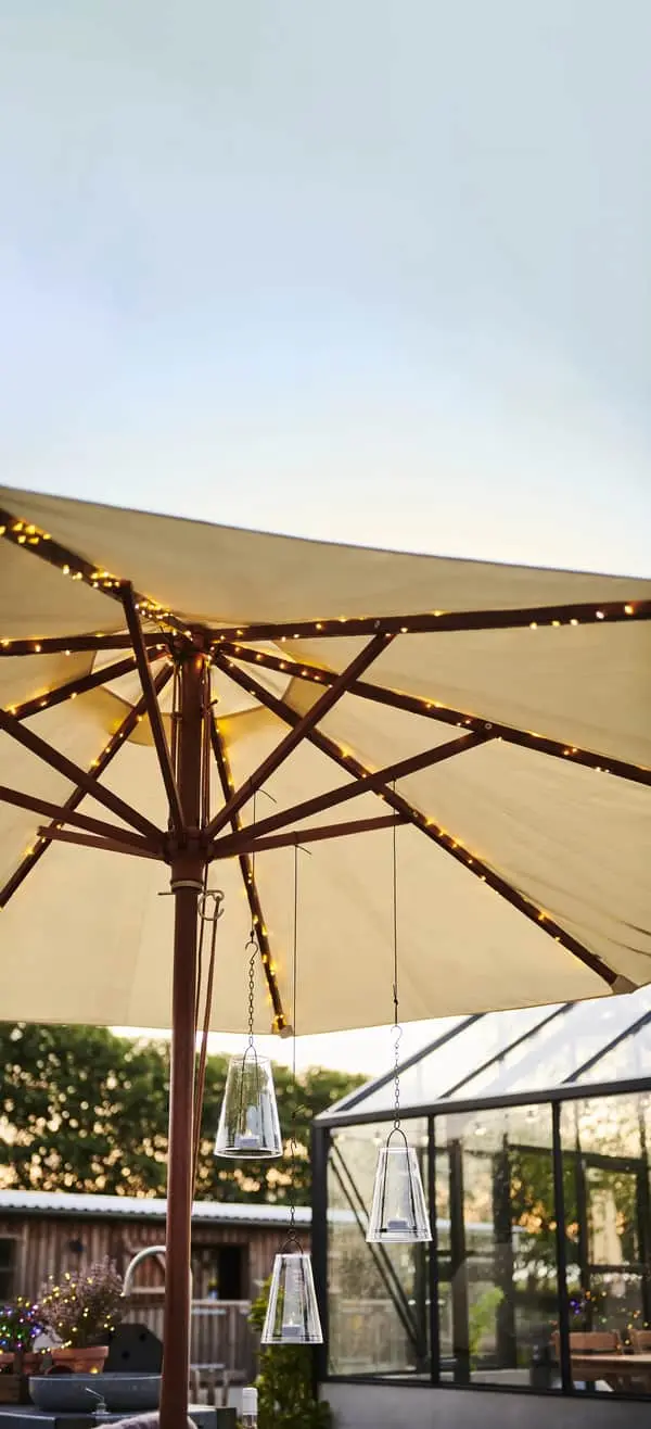 Sirius Knirke Solar Parasol LED Lyskæde 2 Sirius Knirke Solar Parasol LED Lyskæde - Billede 2