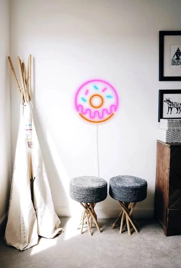 Candy Shock Neon LED Lampe - Donut 3 Candy Shock Neon LED Lampe - Donut - Billede 3
