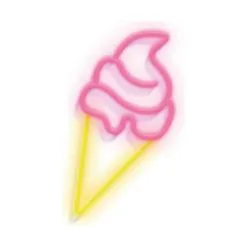 Candy Shock Neon LED Lampe - Isvaffel